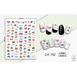 3D Nagel Sticker Coole stickers voor nagel folie Fashion Manicure Stickers Nagels CA-142 Hoed