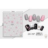 3D Nagel Sticker Coole stickers voor nagel folie Fashion Manicure Stickers Nagels CA-147 Kersebloesem Wit