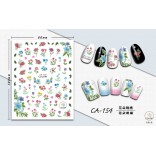 3D Nagel Sticker Coole stickers voor nagel folie Fashion Manicure Stickers Nagels CA-154 Borduurwerk Bloemen