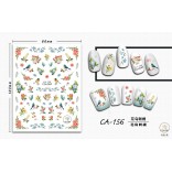 3D Nagel Sticker Coole stickers voor nagel folie Fashion Manicure Stickers Nagels CA-156 Borduurwerk Vogels