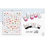3D Nagel Sticker Coole stickers voor nagel folie Fashion Manicure Stickers Nagels CA-158 Borduurwerk
