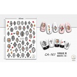 3D Nagel Sticker Coole stickers voor nagel folie Fashion Manicure Stickers Nagels CA-161 Kader Zwart