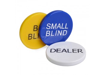 3 stks 5cm Kleine Big Blind Dealer Set voor Party Casino Poker