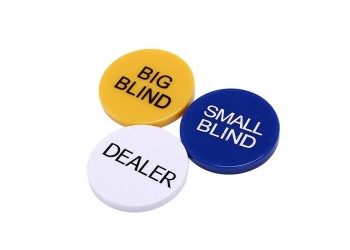 3 stks 5cm Kleine Big Blind Dealer Set voor Party Casino Poker