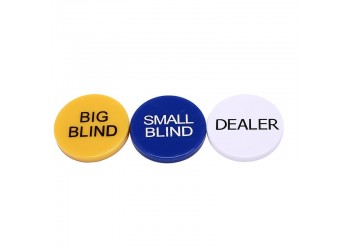 3 stks 5cm Kleine Big Blind Dealer Set voor Party Casino Poker