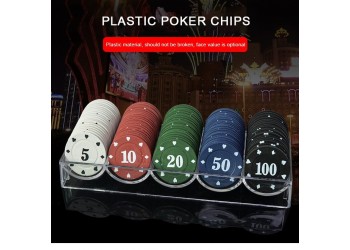 100Pcs Texas Poker Chip Tellen Bingo Chips Sets Casino Card Game waarden 1 2 5 10 20