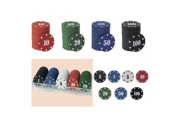 100Pcs Texas Poker Chip Tellen Bingo Chips Sets Casino Card Game waarden 1 2 5 10 20