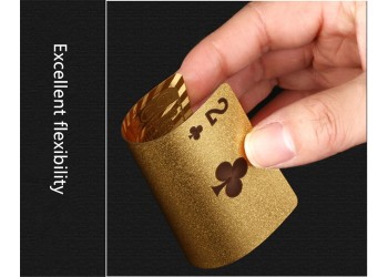Game Dek Goudfolie Poker Set Plastic Magic Card Waterdicht Kaarten Magic 24K Gold Speelkaarten Poker