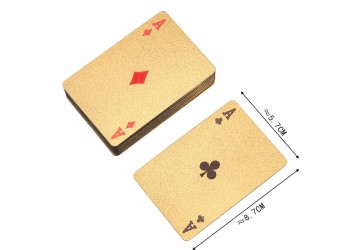 Game Dek Goudfolie Poker Set Plastic Magic Card Waterdicht Kaarten Magic 24K Gold Speelkaarten Poker