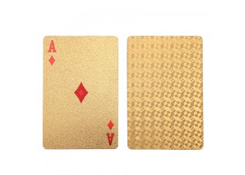 Game Dek Goudfolie Poker Set Plastic Magic Card Waterdicht Kaarten Magic 24K Gold Speelkaarten Poker