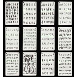 12 in 1 Kaart DIY Album Masking Spray Geschilderd Template Tekening Stencils Schilderen Scrapbooking Card Alfabet
