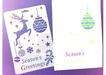 12 in 1 Kerst serie Kaart DIY Album Masking Spray Geschilderd Template Tekening Stencils Schilderen Scrapbooking Card 