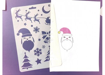 12 in 1 Kerst serie Kaart DIY Album Masking Spray Geschilderd Template Tekening Stencils Schilderen Scrapbooking Card 