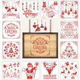 12 in 1 Kerst serie Kaart 13x13cm DIY Album Masking Spray Geschilderd Template Tekening Stencils Schilderen Scrapbooking Card 