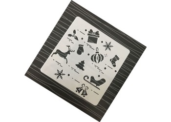 12 in 1 Kerst serie Kaart 13x13cm DIY Album Masking Spray Geschilderd Template Tekening Stencils Schilderen Scrapbooking Card 