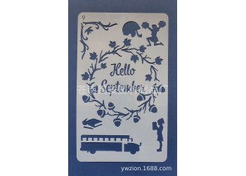 13 in 1 Kaart DIY Album Masking Spray Geschilderd Template Tekening Stencils Schilderen Scrapbooking Card Maand