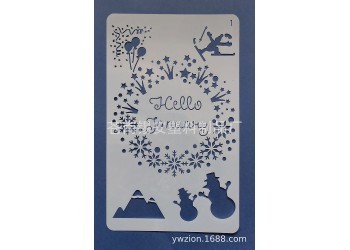 13 in 1 Kaart DIY Album Masking Spray Geschilderd Template Tekening Stencils Schilderen Scrapbooking Card Maand