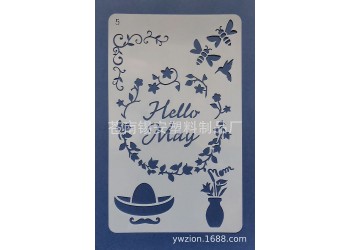 13 in 1 Kaart DIY Album Masking Spray Geschilderd Template Tekening Stencils Schilderen Scrapbooking Card Maand