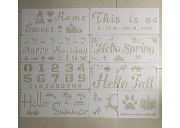 23 in 1 Kaart DIY Album Masking Spray Geschilderd Template Tekening Stencils Schilderen Scrapbooking Card Home Feest