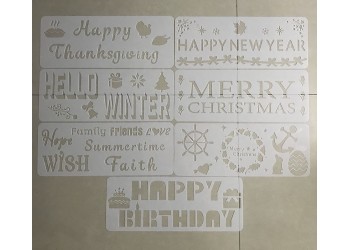 23 in 1 Kaart DIY Album Masking Spray Geschilderd Template Tekening Stencils Schilderen Scrapbooking Card Home Feest