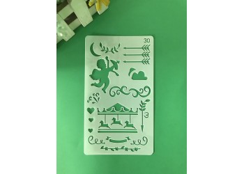 30 in 1 Kaart DIY Album Masking Spray Geschilderd Template Tekening Stencils Schilderen Scrapbooking Card 