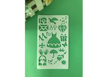 30 in 1 Kaart DIY Album Masking Spray Geschilderd Template Tekening Stencils Schilderen Scrapbooking Card 