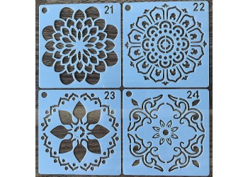 56 in 1 Kaart DIY Album Masking Spray Geschilderd Template Tekening Stencils Schilderen Scrapbooking Card Mandala