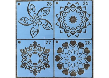 56 in 1 Kaart DIY Album Masking Spray Geschilderd Template Tekening Stencils Schilderen Scrapbooking Card Mandala