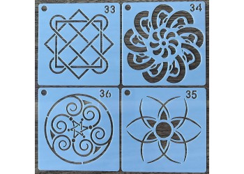 56 in 1 Kaart DIY Album Masking Spray Geschilderd Template Tekening Stencils Schilderen Scrapbooking Card Mandala