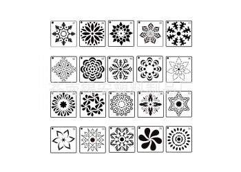 56 in 1 Kaart DIY Album Masking Spray Geschilderd Template Tekening Stencils Schilderen Scrapbooking Card Mandala