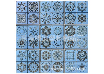 56 in 1 Kaart DIY Album Masking Spray Geschilderd Template Tekening Stencils Schilderen Scrapbooking Card Mandala