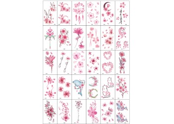 30 stuk Tattoo Sticker Gezicht Hand Mooie Body Art Nep Tatoo Tijdelijke Waterdichte Taty model W