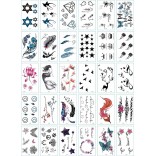 30 stuk Tattoo Sticker Gezicht Hand Mooie Body Art Nep Tatoo Tijdelijke Waterdichte Taty model C