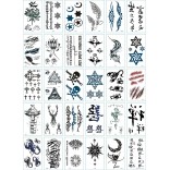 30 stuk Tattoo Sticker Gezicht Hand Mooie Body Art Nep Tatoo Tijdelijke Waterdichte Taty model D