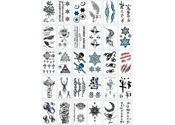 30 stuk Tattoo Sticker Gezicht Hand Mooie Body Art Nep Tatoo Tijdelijke Waterdichte Taty model D