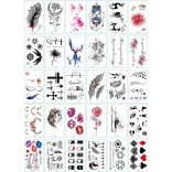 30 stuk Tattoo Sticker Gezicht Hand Mooie Body Art Nep Tatoo Tijdelijke Waterdichte Taty model I