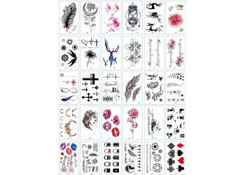 30 stuk Tattoo Sticker Gezicht Hand Mooie Body Art Nep Tatoo Tijdelijke Waterdichte Taty model I