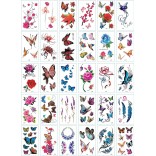 30 stuk Tattoo Sticker Gezicht Hand Mooie Body Art Nep Tatoo Tijdelijke Waterdichte Taty model J