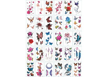 30 stuk Tattoo Sticker Gezicht Hand Mooie Body Art Nep Tatoo Tijdelijke Waterdichte Taty model J