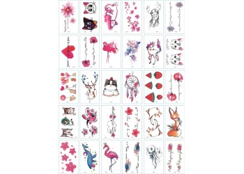 30 stuk Tattoo Sticker Gezicht Hand Mooie Body Art Nep Tatoo Tijdelijke Waterdichte Taty model H