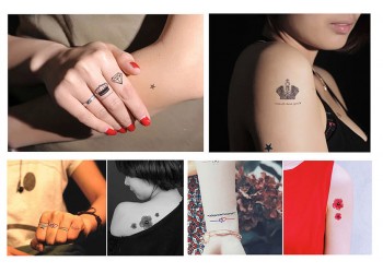 66 stuk Tattoo Sticker Gezicht Hand Mooie Body Art Nep Tatoo Tijdelijke Waterdichte Taty model Bloemen