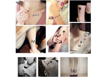 10 stuk Tattoo Sticker Gezicht Hand Cartoon Nep Tatoo Tijdelijke Waterdichte Taty model HD vlinder