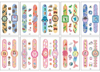 10 stuk Tattoo Sticker Gezicht Hand Cartoon Nep Tatoo Tijdelijke Waterdichte Taty model K Horloge