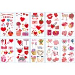 10 stuk Tattoo Sticker Gezicht Hand Cartoon Nep Tatoo Tijdelijke Waterdichte Taty model F Valentijnsdag