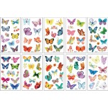10 stuk Tattoo Sticker Gezicht Hand Cartoon Nep Tatoo Tijdelijke Waterdichte Taty model HD vlinder