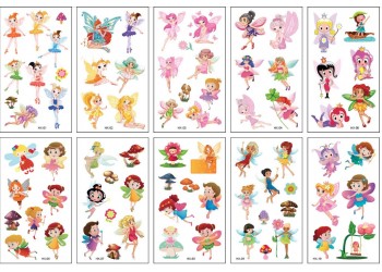 10 stuk Tattoo Sticker Gezicht Hand Cartoon Nep Tatoo Tijdelijke Waterdichte Taty model HX Elf