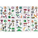 10 stuk Tattoo Sticker Gezicht Hand Cartoon Nep Tatoo Tijdelijke Waterdichte Taty model ZQ voetbal