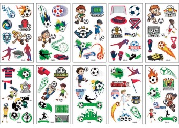 10 stuk Tattoo Sticker Gezicht Hand Cartoon Nep Tatoo Tijdelijke Waterdichte Taty model ZQ voetbal