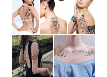 2 stuk XL Tattoo Sticker Gezicht Hand Mooie Body Art Nep Tatoo Tijdelijke Waterdichte Taty model HD2122