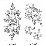 2 stuk XL Tattoo Sticker Gezicht Hand Mooie Body Art Nep Tatoo Tijdelijke Waterdichte Taty model HD0102